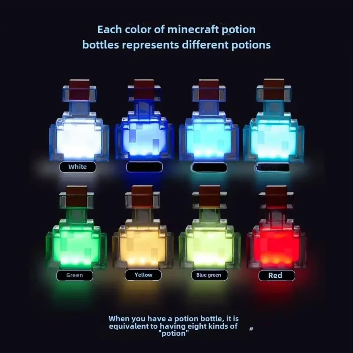 Minecraft Glowing Potion Keychain