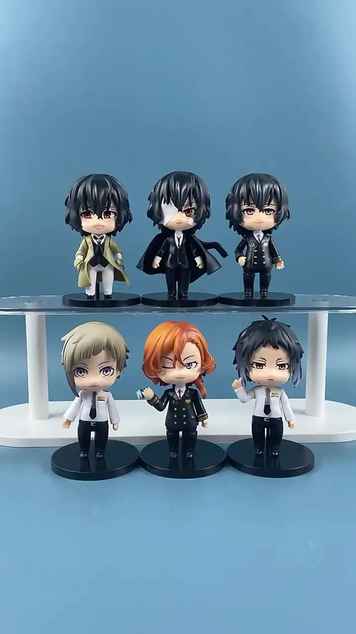 Bungo Stray Dogs 6Pcs Chibi Mini Figure Set