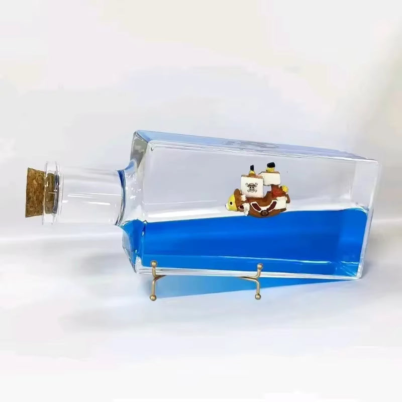 One Piece Going Merry Floating Ship Liquid Drift Bottle Ornament