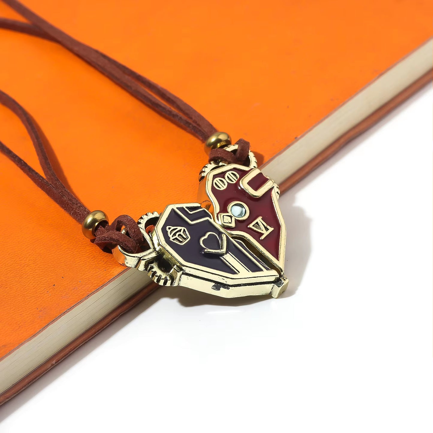 Arcane Vi & Jinx Hextech Heart Split Magnetic Necklace