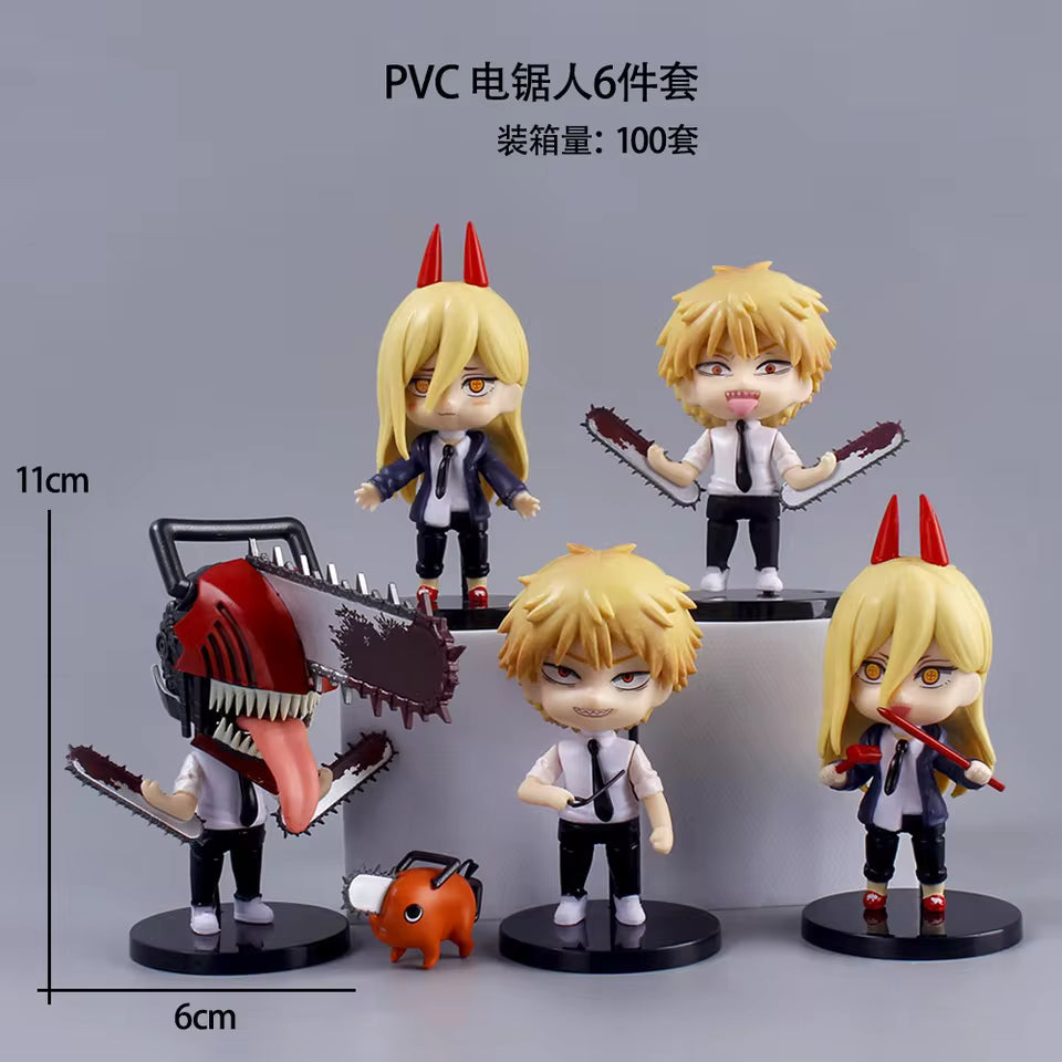 Chainsaw Man Denji Power & Pochita Chibi Figure Set