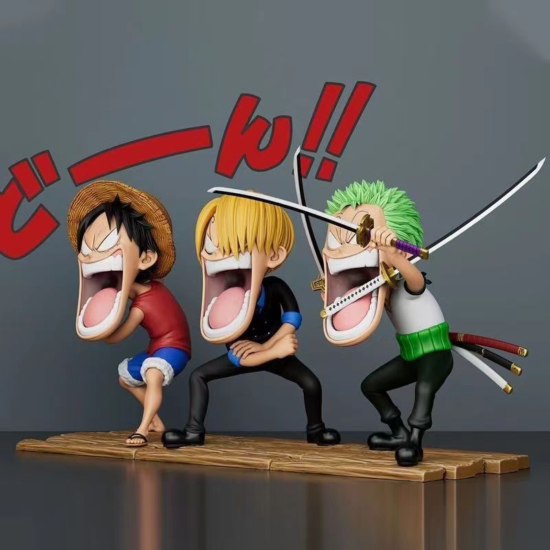 One Piece Monster Trio Comical Screaming 3-Piece Figure Set