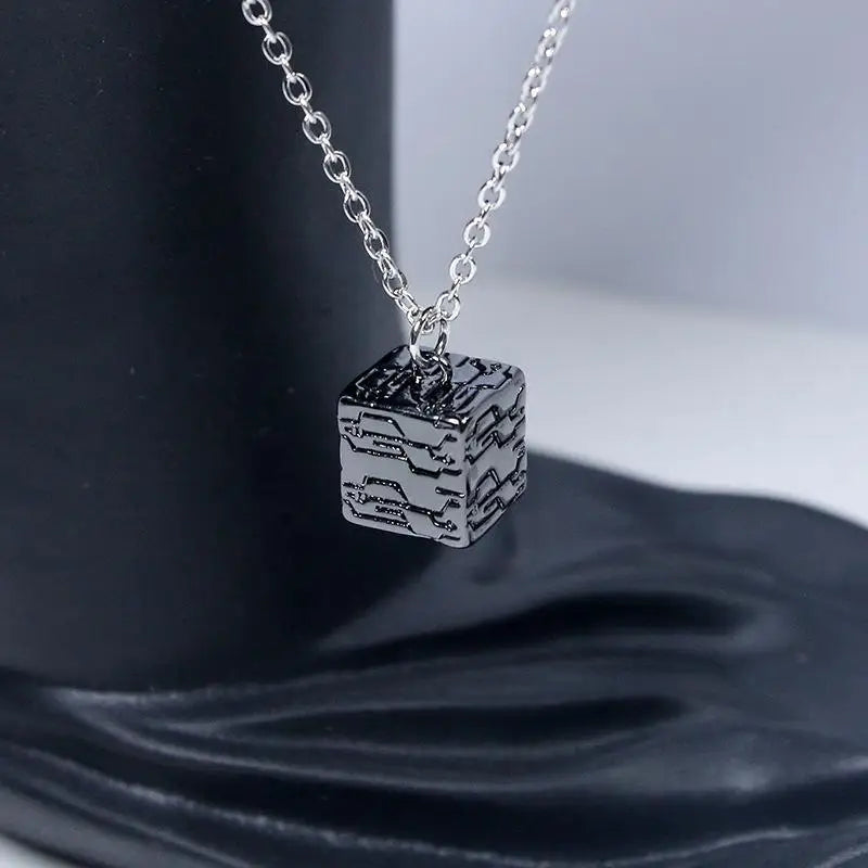 Nier Automata Black Box Cube Pendant Necklace
