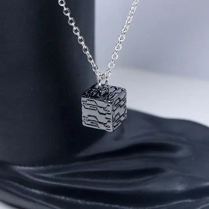Nier Automata Black Box Cube Pendant Necklace