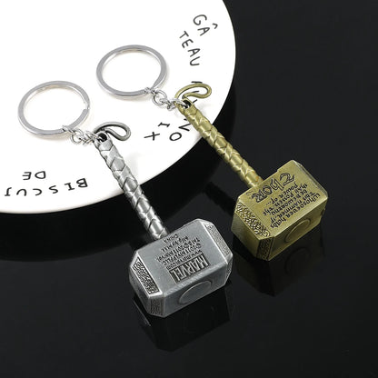 Marvel Thor Mjolnir Bronze Hammer Miniature Weapon Keychain