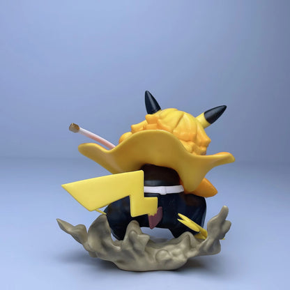 Demon Slayer Pikachu Zenitsu Cosplay Thunder Breathing Figure