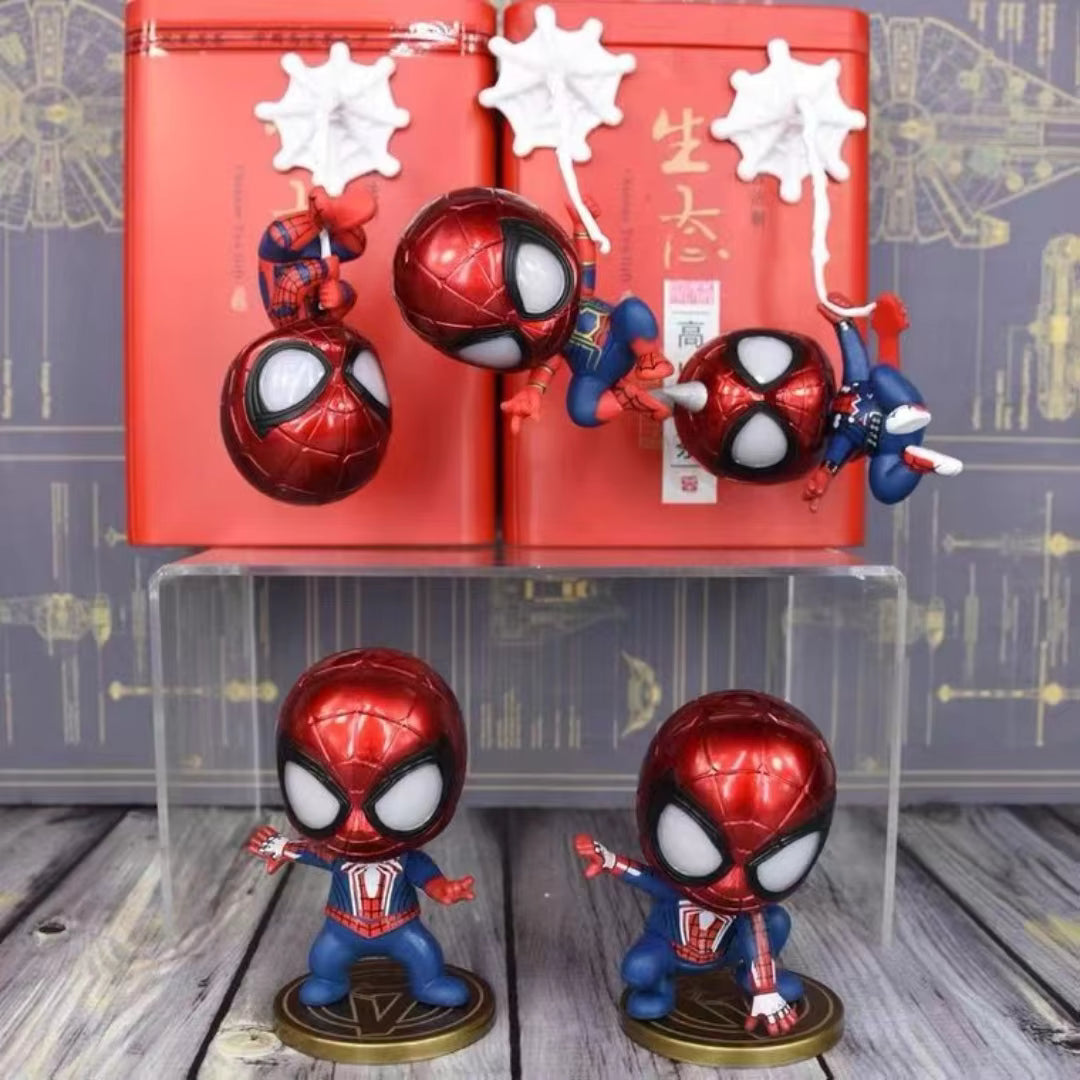 Marvel Spider-Man Chibi Web-Slinging Mini Figure Set