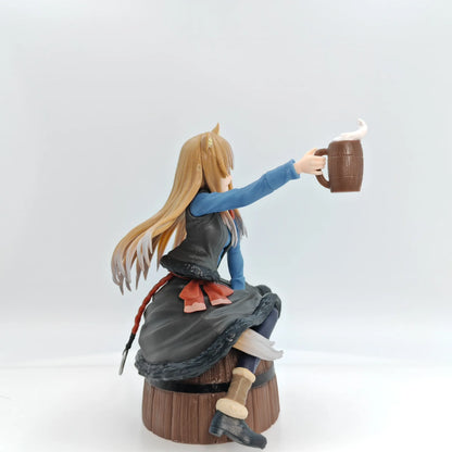 Spice and Wolf Holo Sitting on Barrel Figure
