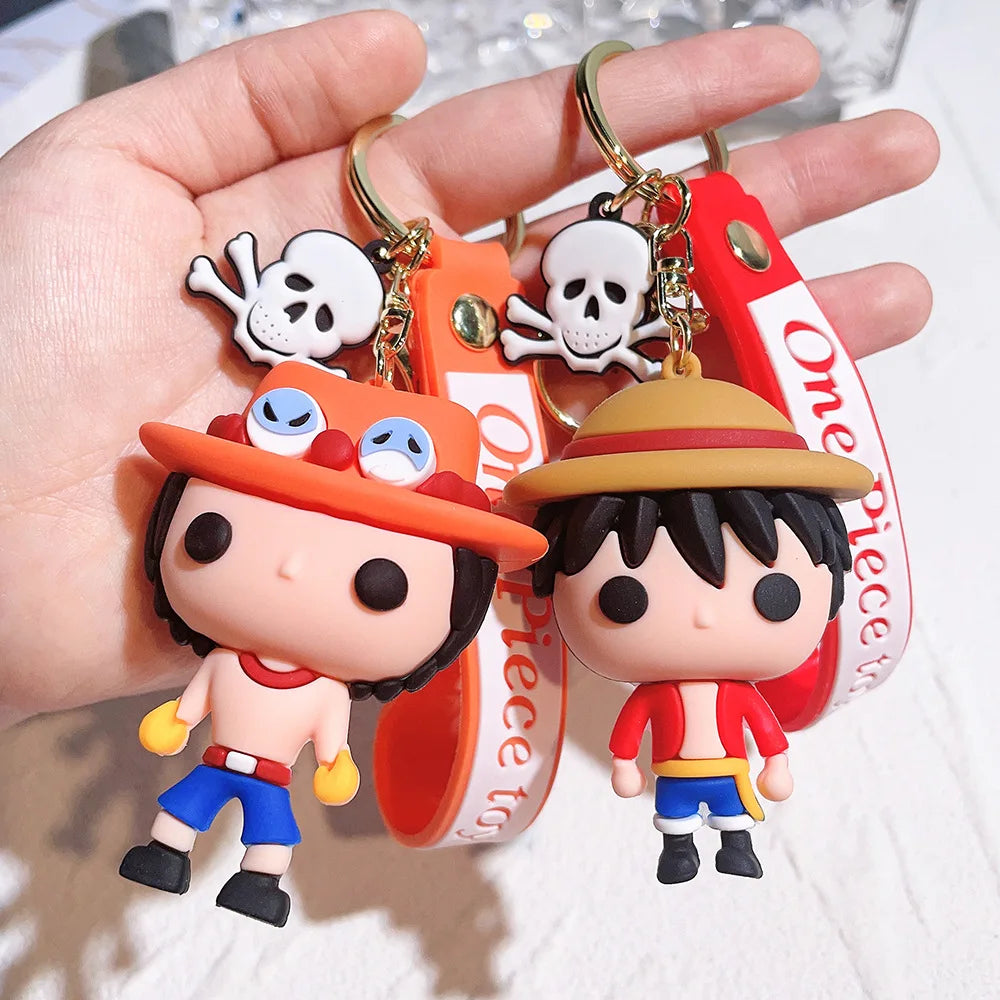 One Piece Portgas D. Ace Chibi 3D Figure Keychain
