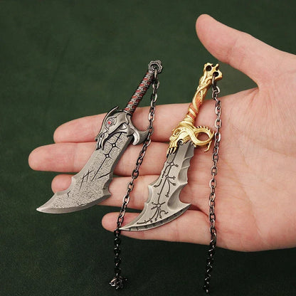 God of War Blade of Chaos Miniature Metal Weapon Keychain