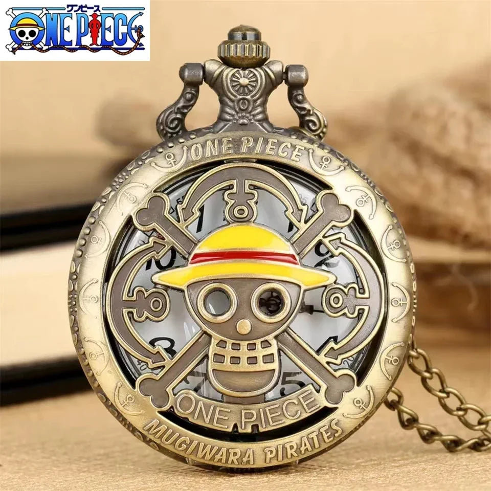 One Piece Straw Hat Pirates Vintage Pocket Watch