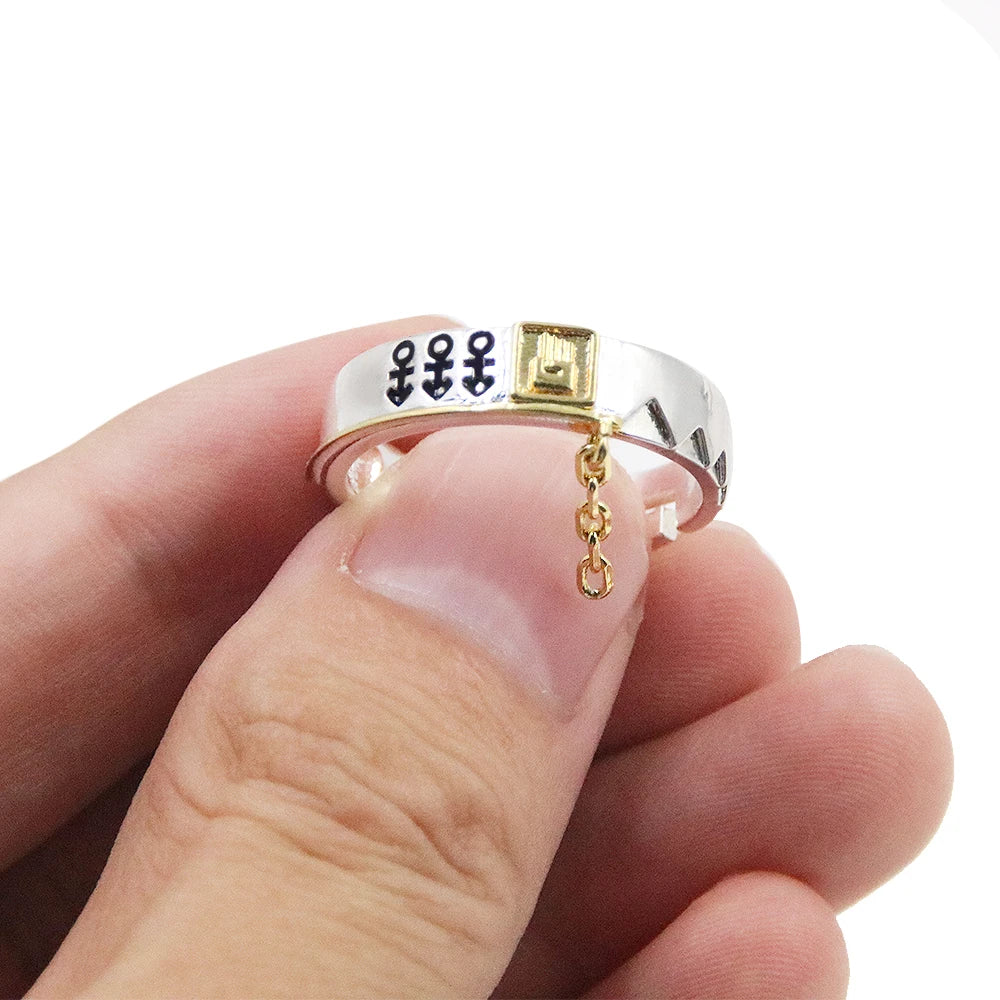 JoJo's Bizarre Adventure Jotaro Kujo Hat & Chain Adjustable Ring