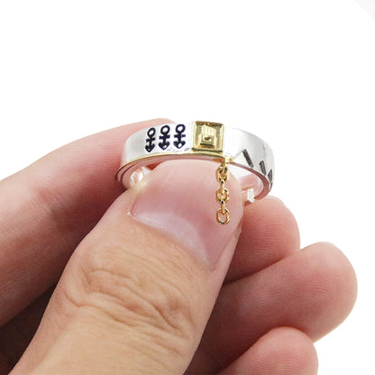 JoJo's Bizarre Adventure Jotaro Kujo Hat & Chain Adjustable Ring