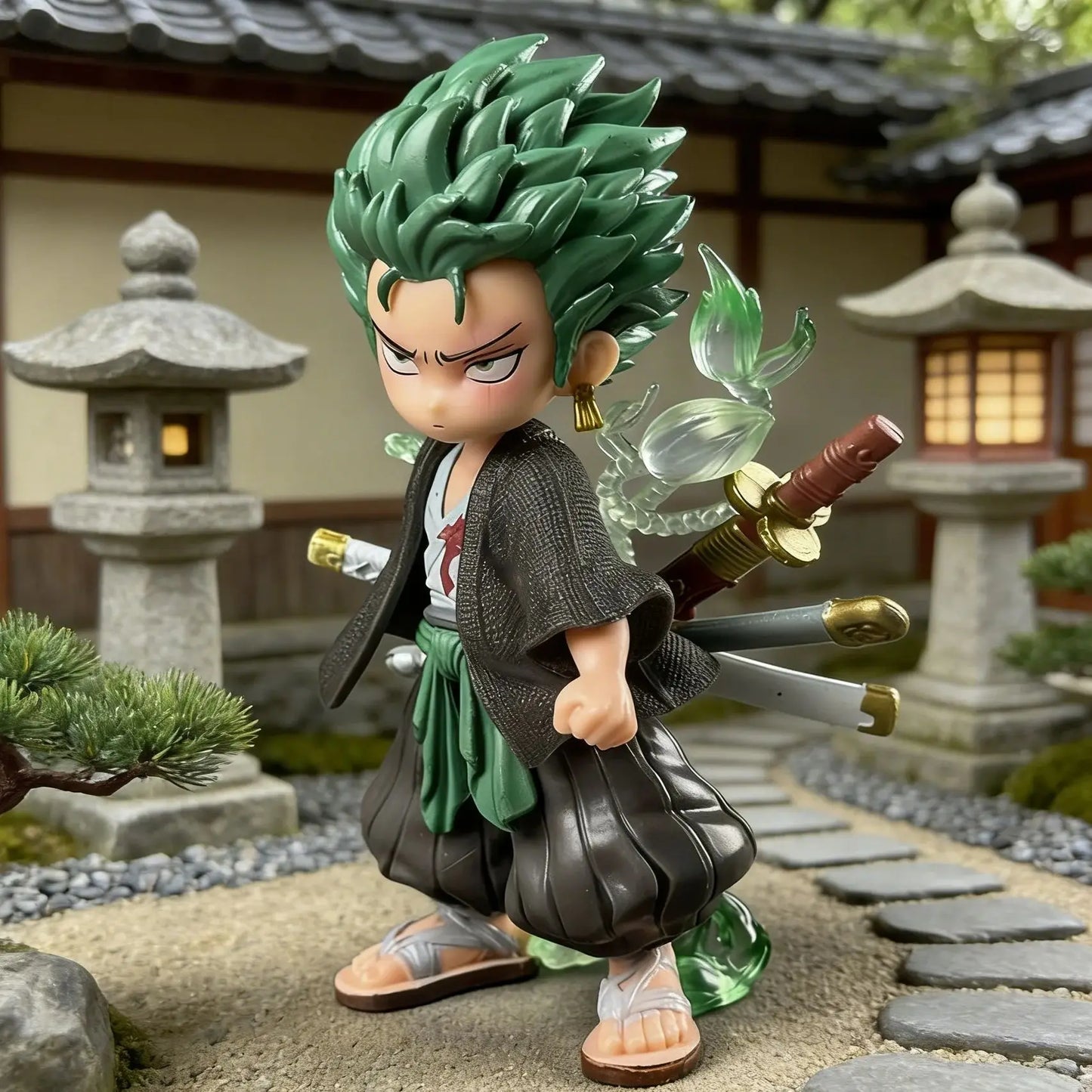 One Piece Chibi Zoro Dragon Aura Figure