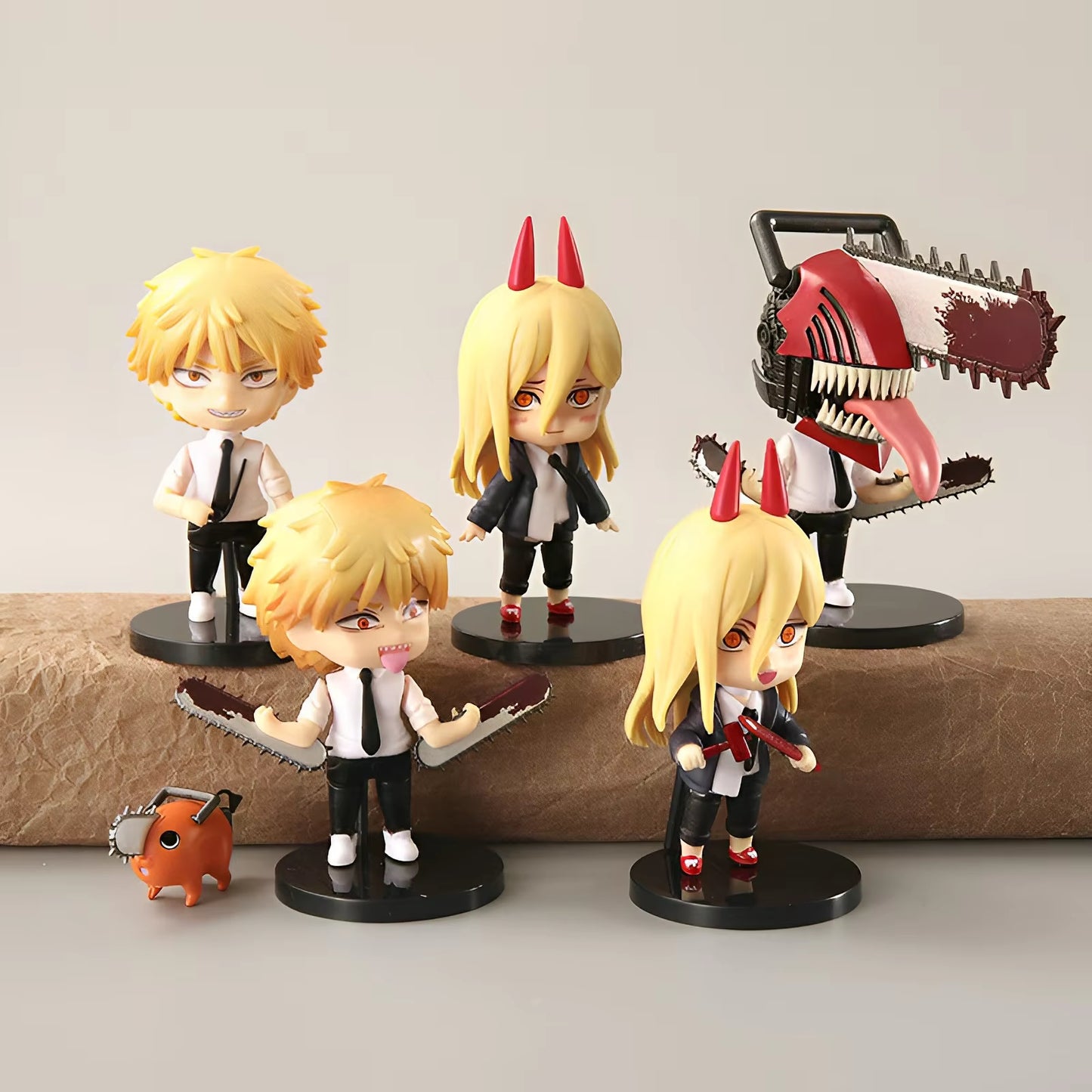 Chainsaw Man Denji Power & Pochita Chibi Figure Set