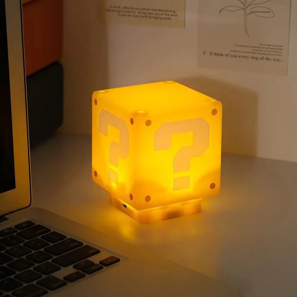 Super Mario Question Block Desk Light