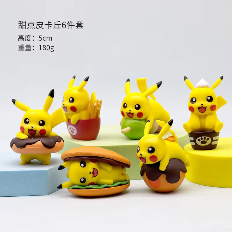 Pokémon Pikachu Dessert & Food 6-Piece Mini Figure Set