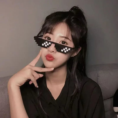 Thug Life Pixelated "Deal With It" Glasses Set
