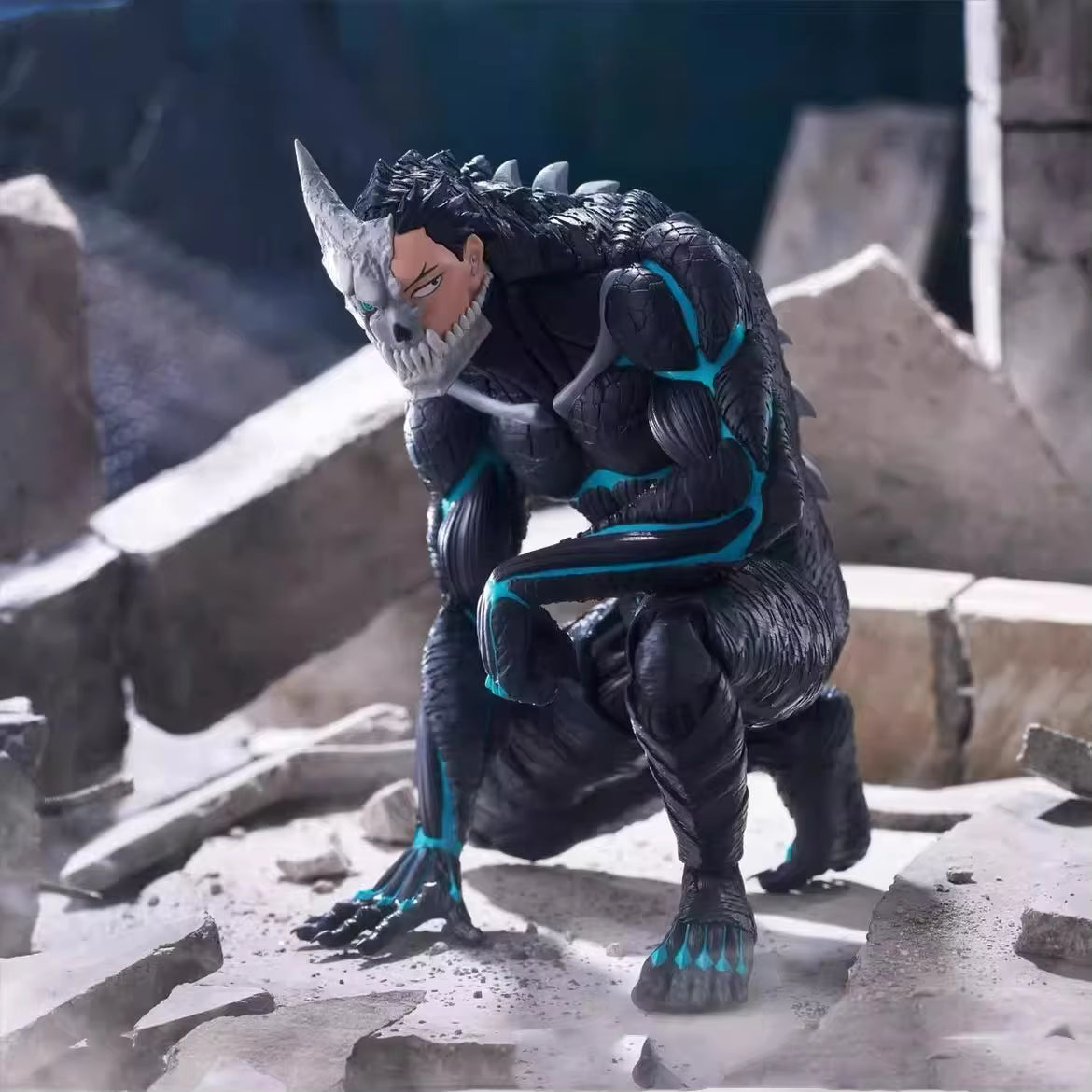 Kaiju No. 8 Kafka Hibino Half-Transformed Crouching Figure