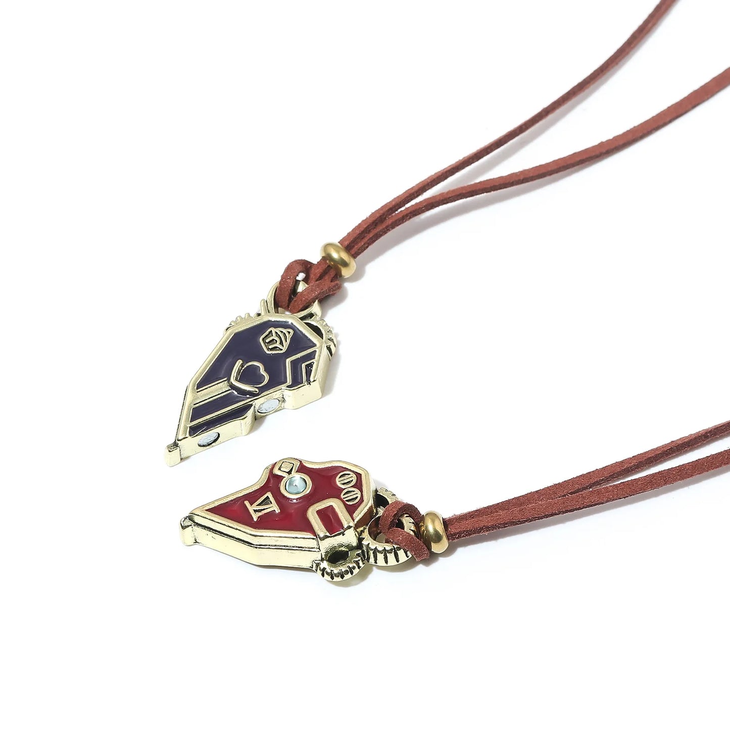 Arcane Vi & Jinx Hextech Heart Split Magnetic Necklace