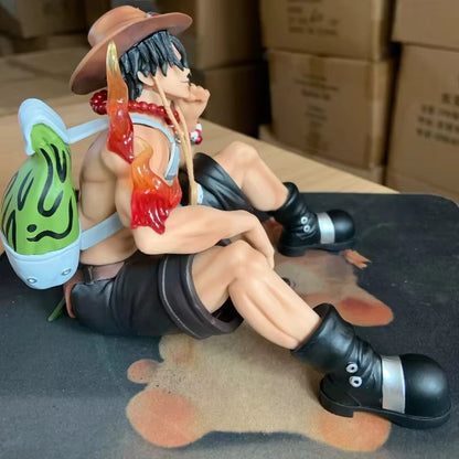 One Piece Portgas D. Ace Seated Flame Figure