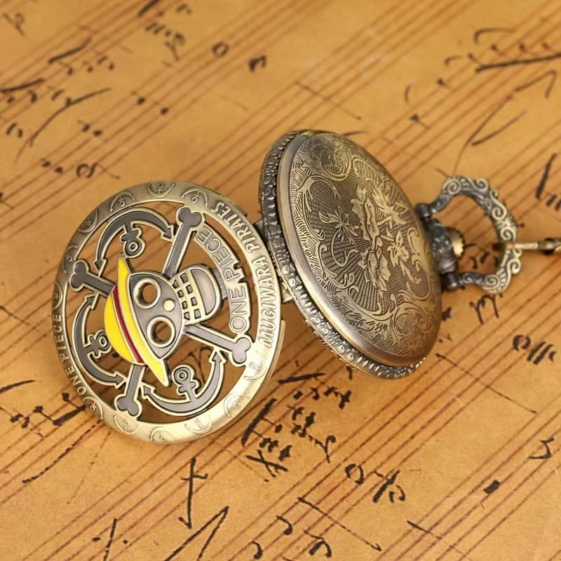 One Piece Straw Hat Pirates Vintage Pocket Watch