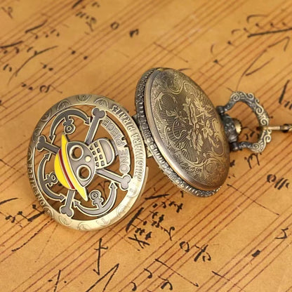 One Piece Straw Hat Pirates Vintage Pocket Watch