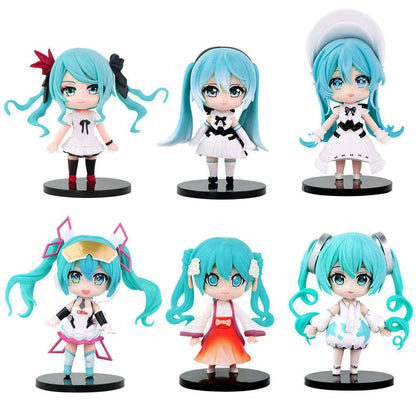 Vocaloid Hatsune Miku 6-Piece Chibi Figure Set