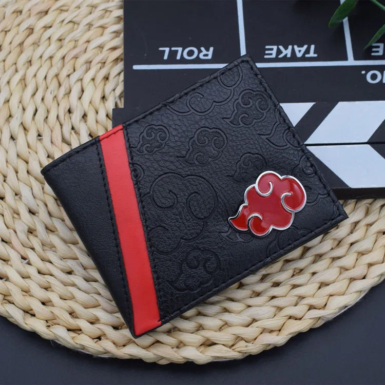 Naruto Akatsuki Red Cloud Embossed Wallet