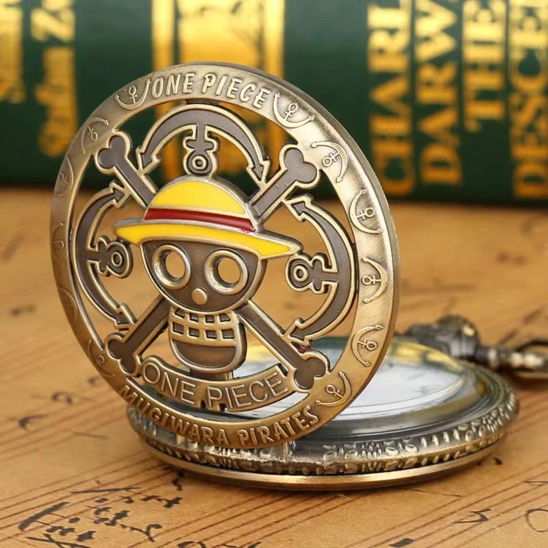 One Piece Straw Hat Pirates Vintage Pocket Watch