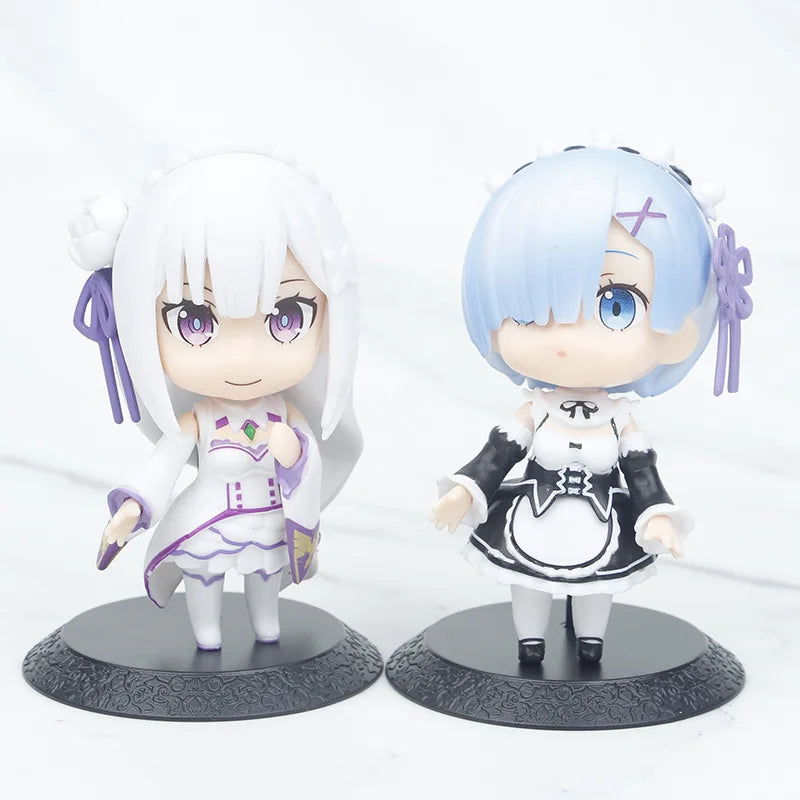 Re:Zero Rem, Ram & Emilia 6-Piece Chibi Figure Set