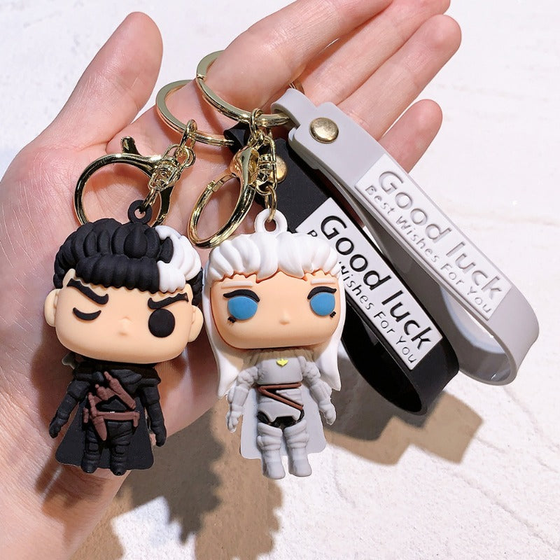 Berserk Guts & Griffith Chibi Keychain