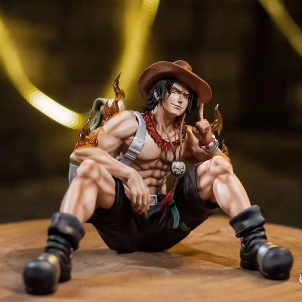 One Piece Portgas D. Ace Seated Flame Figure