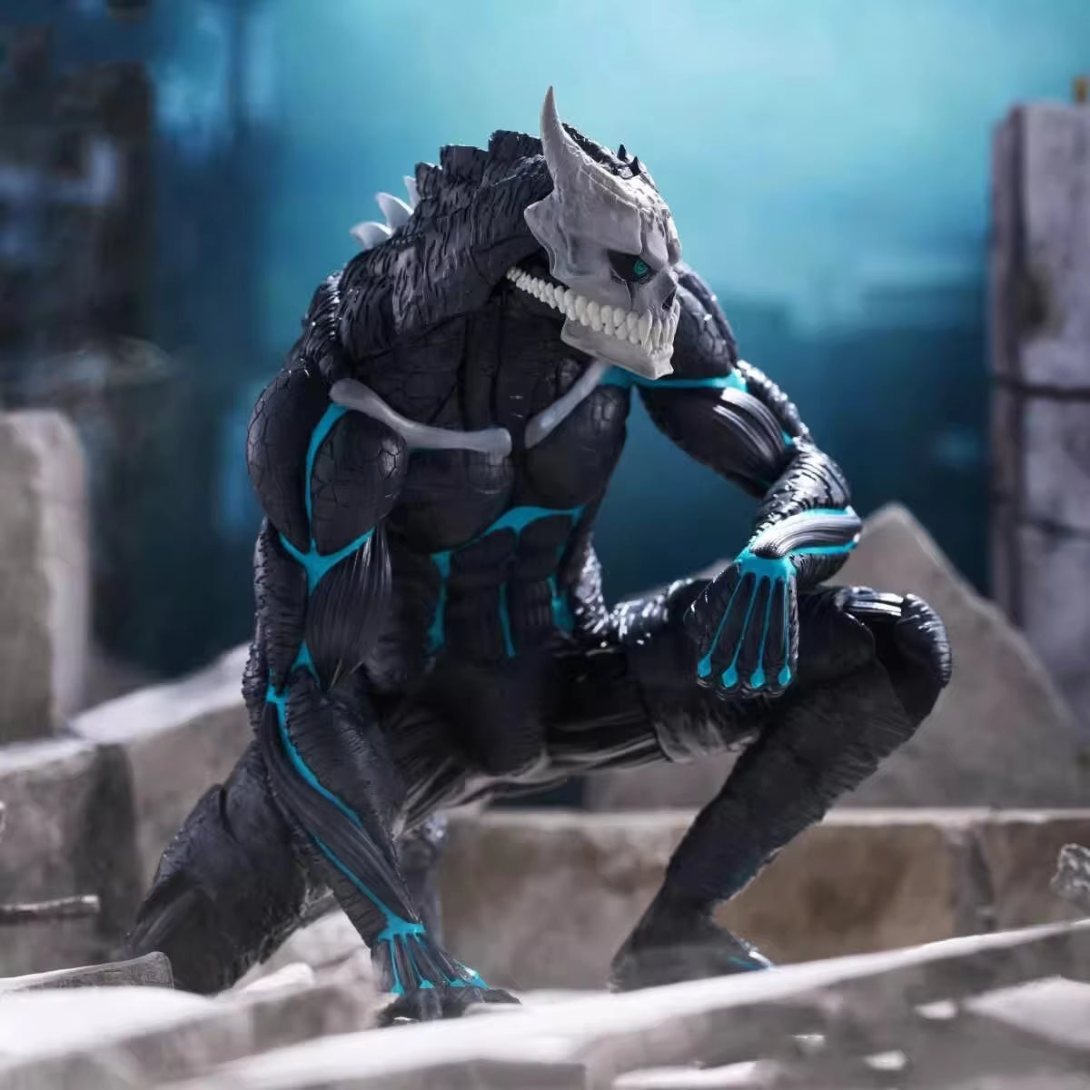 Kaiju No. 8 Kafka Hibino Half-Transformed Crouching Figure