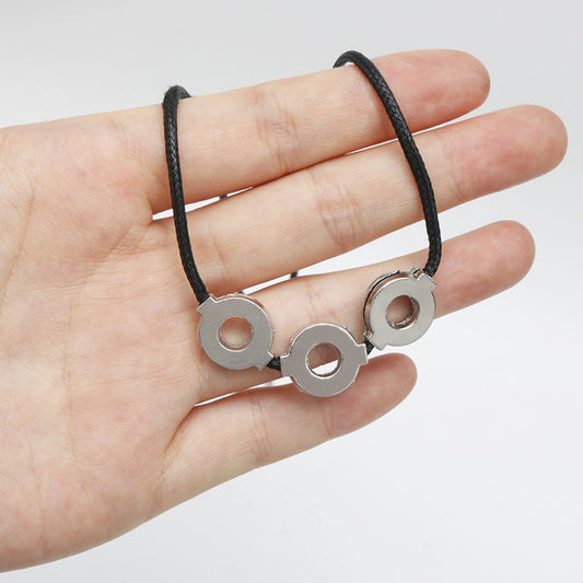 Naruto Itachi Uchiha Triple Ring Necklace