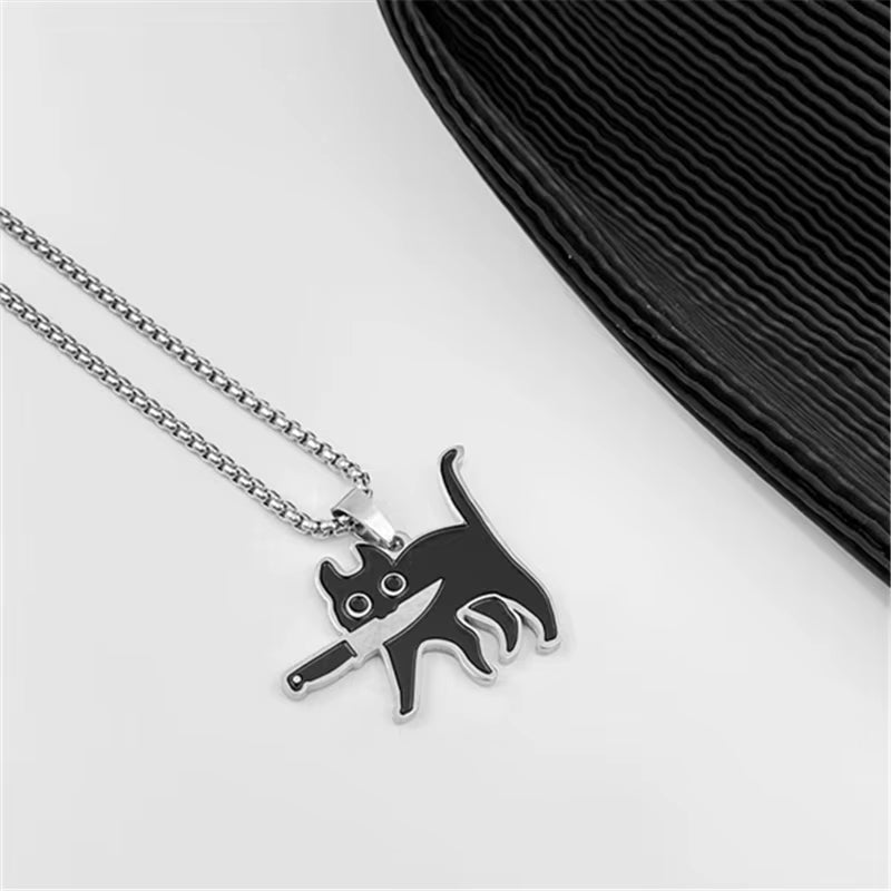 Knife Cat Meme High Quality Pendant Necklace