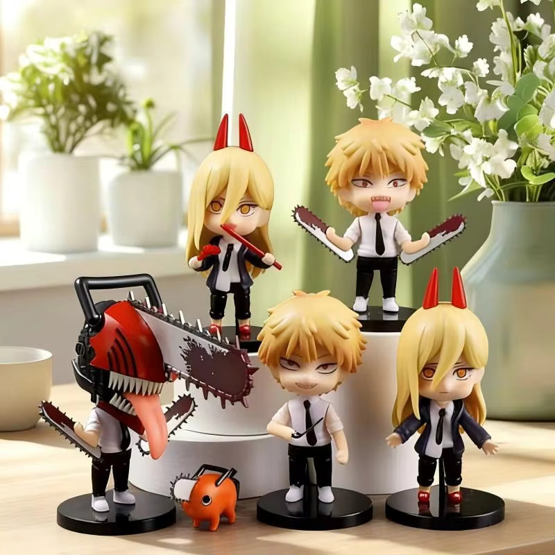Chainsaw Man Denji Power & Pochita Chibi Figure Set