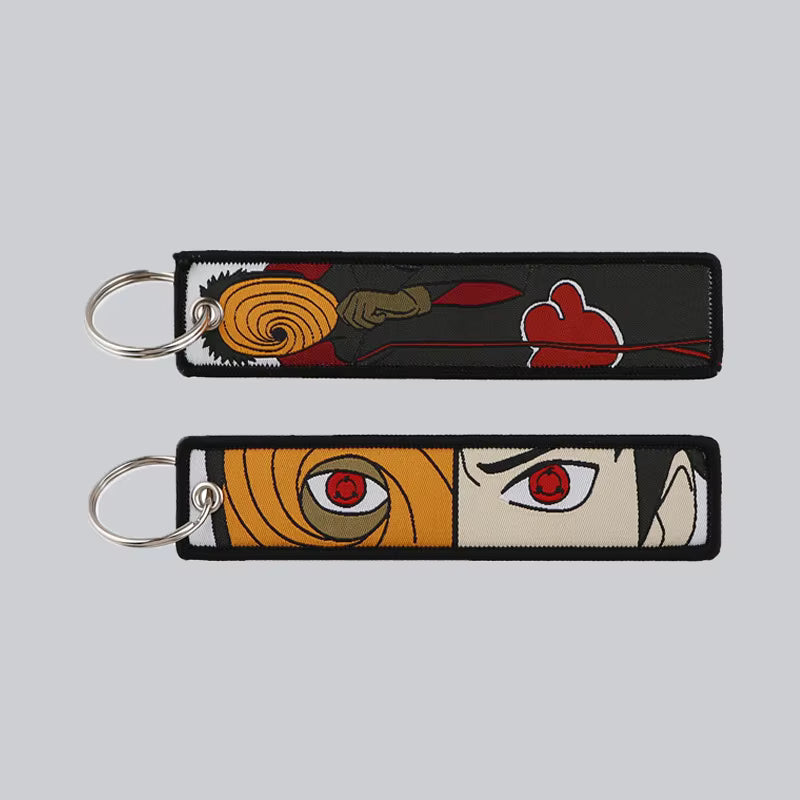 Naruto Obito Uchiha Dual-Form Embroidered Keychain