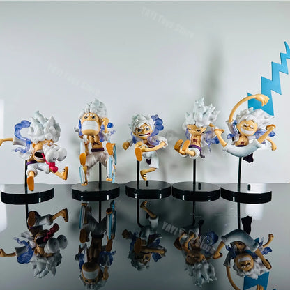 One Piece Gear 5 Nika Luffy 6-Piece Chibi Figure Set