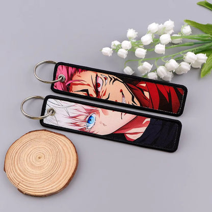 Jujutsu Kaisen Gojo vs Sukuna Embroidered Keychain