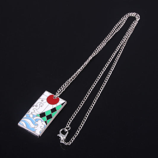Demon Slayer Tanjiro Kamado Hanafuda Earrings Necklace