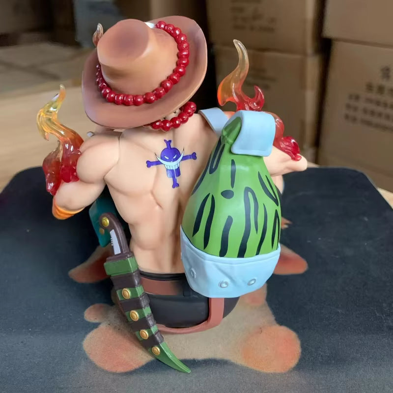 One Piece Portgas D. Ace Seated Flame Figure