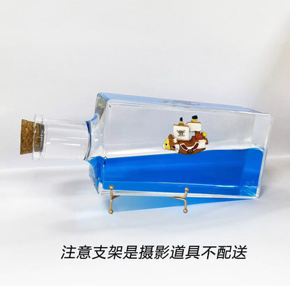 One Piece Going Merry Floating Ship Liquid Drift Bottle Ornament