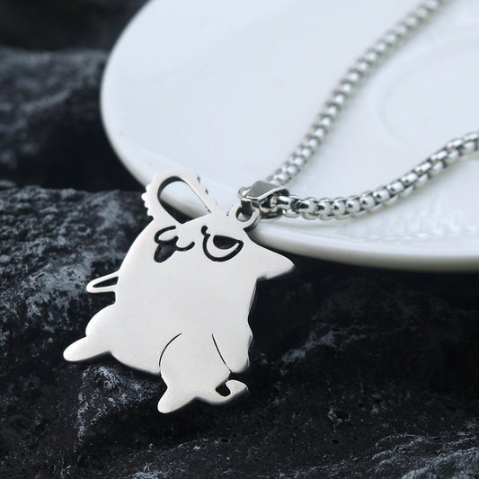 Chainsaw Man Pochita Silhouette Necklace