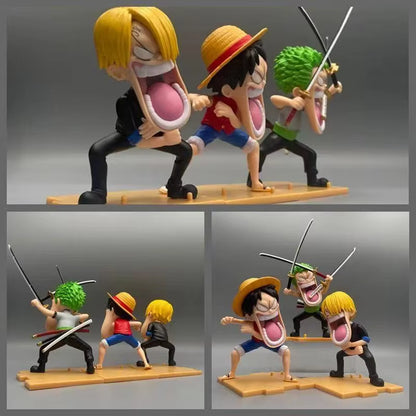 One Piece Monster Trio Comical Screaming 3-Piece Figure Set