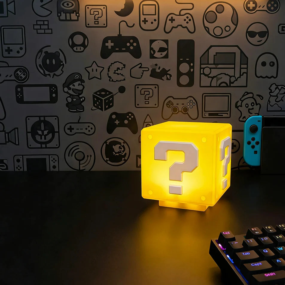 Super Mario Question Block Desk Light