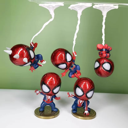 Marvel Spider-Man Chibi Web-Slinging Mini Figure Set