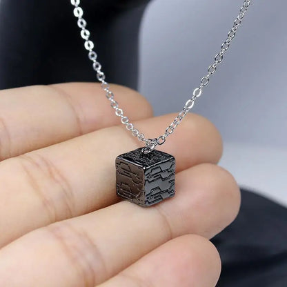Nier Automata Black Box Cube Pendant Necklace