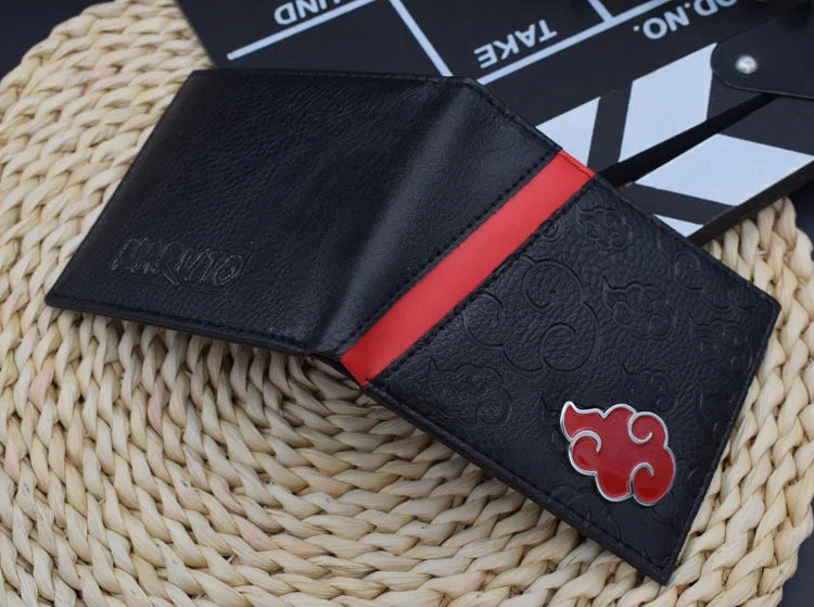 Naruto Akatsuki Red Cloud Embossed Wallet