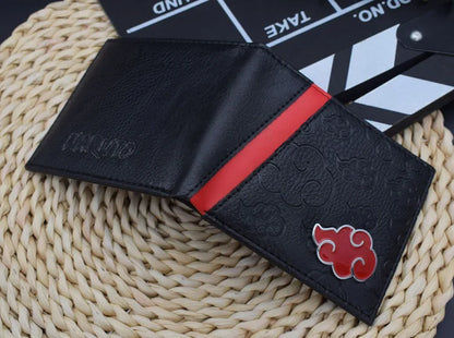 Naruto Akatsuki Red Cloud Embossed Wallet
